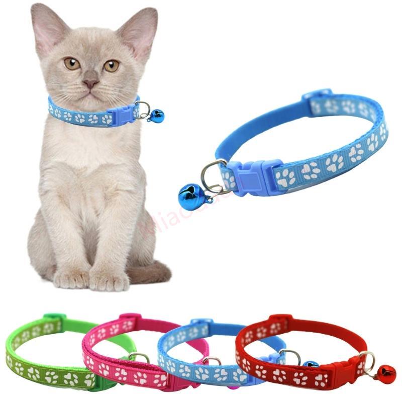 MDD Vibrancy สีแมวคอ Bells กันสนิม Hook น่ารักพิมพ์สําหรับสัตว์เลี้ยงสวมใส่กลางแจ้งเดินการฝึกอบรมปลอ