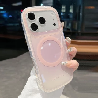เคสแม่เหล็ก Dopamine ไล่โทนสีหรูหราสําหรับ iPhone 17 16 15 14 13 12 Pro Max ฝาครอบซิลิโคนกันกระแทกป้องกัน