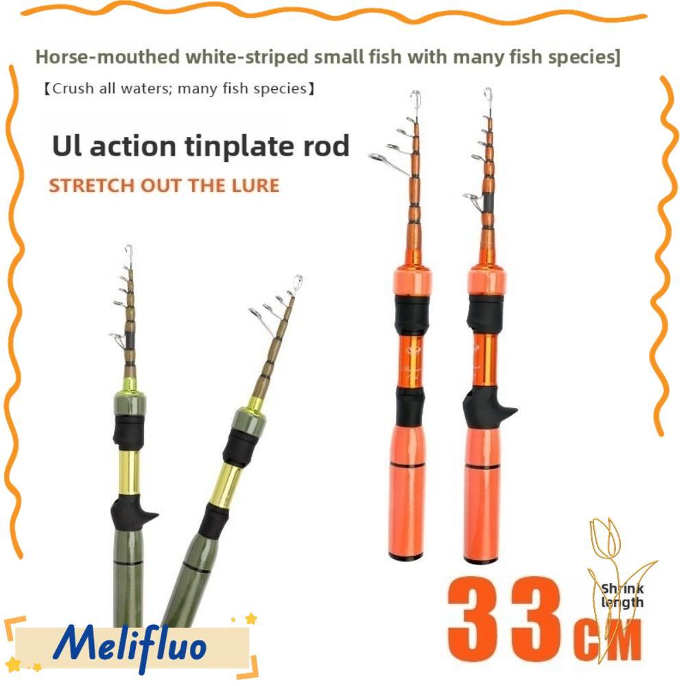 คันเบ็ด MELIFLUO UL, Compact Contraction Ultra-Fast Action Bass Fishing Rod, Fishing Anti-Impact Gui