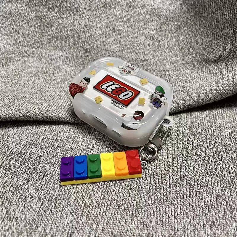 ฤดูร้อนเกาหลี ins สไตล์ Building Blocks ตุ๊กตา Lego A3 เหมาะสําหรับ vivo TWS 3 หูฟัง iQOO TWS 2 Grad