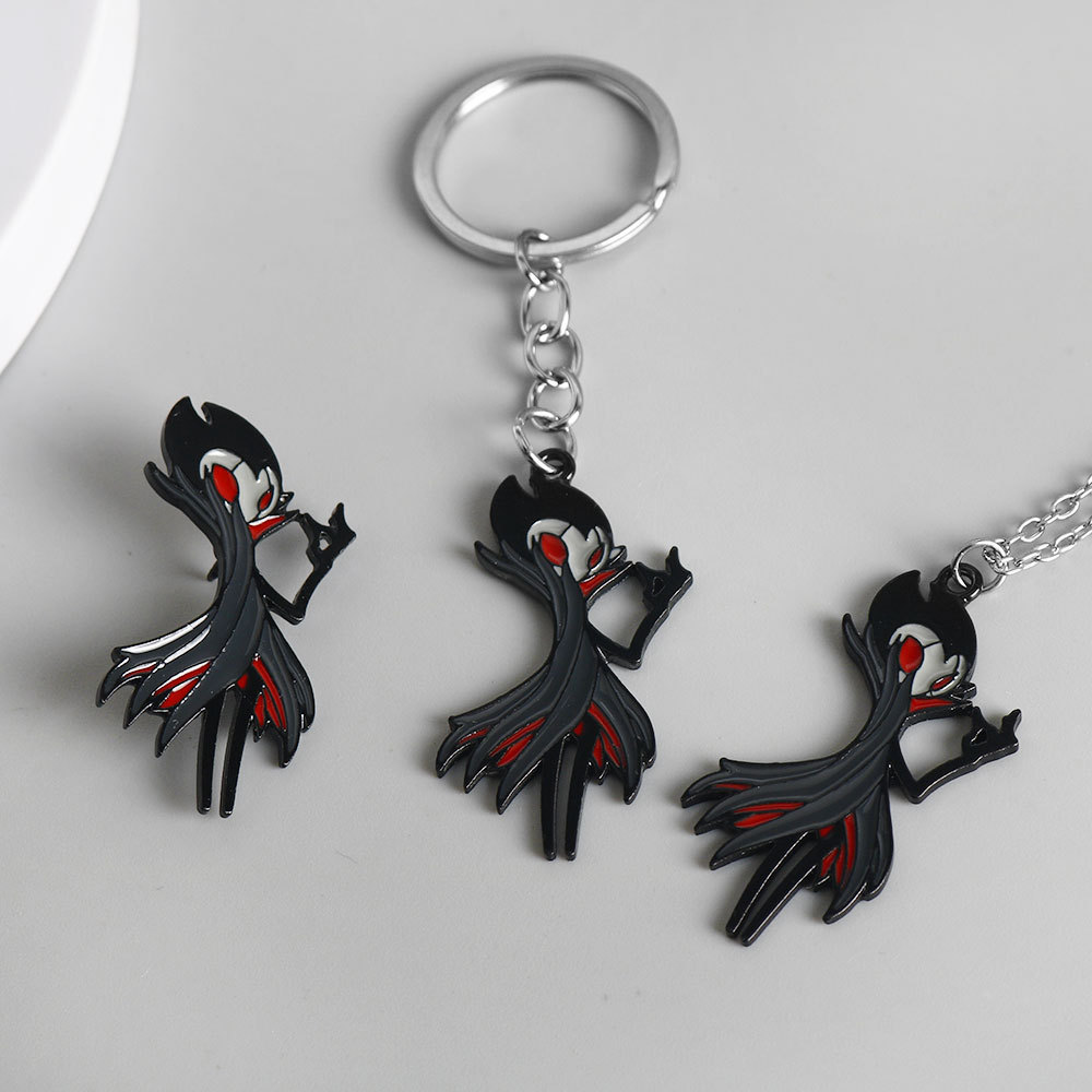 Hollow Knight Theater Head สีเขียวเปิด Gesture พวงกุญแจแสดง Beginning จี้สร้อยคอการ์ตูนเข็มกลัด 0423