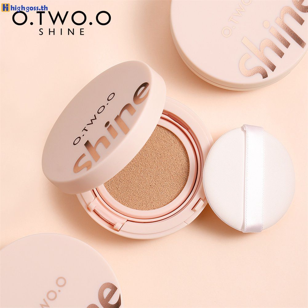 ครีมบีบีแบบคุชชั่น O.TWO.O กันน้ำ ติดทนนาน คอนซีลเลอร์แบบตลับ สูตรกันน้ำ ปกปิดได้ 3 เฉดสี พร้อมพัฟสำ