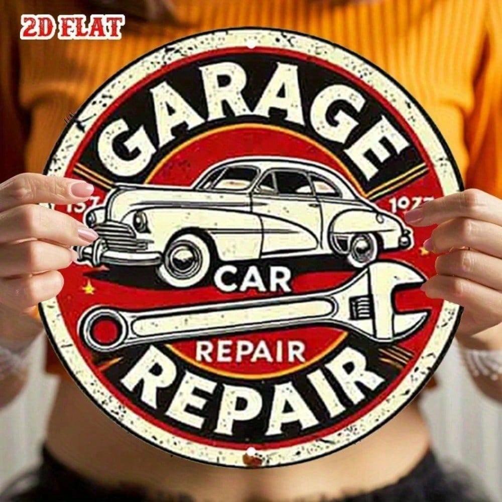 CIFbuy Vintage ป้ายดีบุกโลหะ Retro Garage Wall Art Man Cave Garage Decor เครื่องมือภาพประกอบ