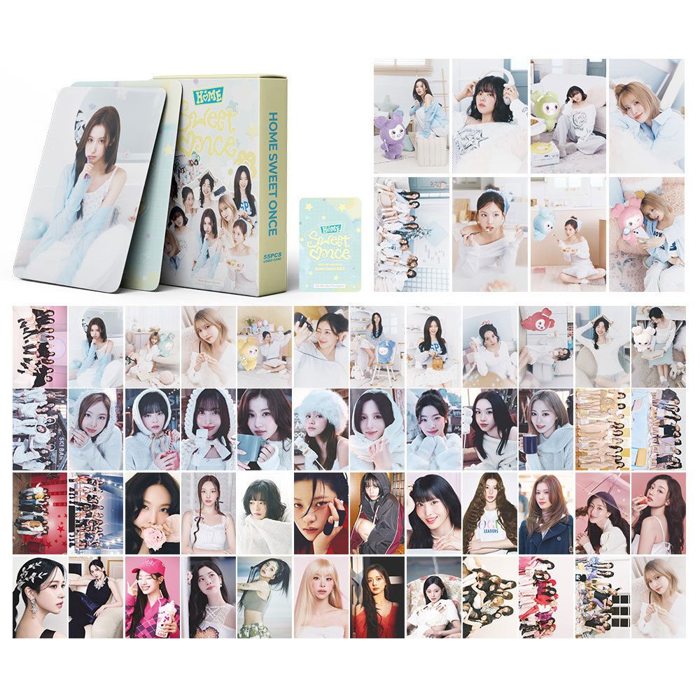 55 TWICE Photocards HOME SWEET ONCE การ์ดสนับสนุน KPOP Merchantings การ์ด LOMO