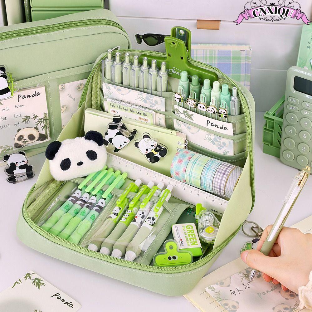 CNXIQU Penicl , 12-Layer ความจุขนาดใหญ่ปากกา,ความงามขนาดใหญ่เปิด Multi-Compartment เครื่องเขียน Organizer กระเป๋าเครื่องเขียนโรงเรียน Office