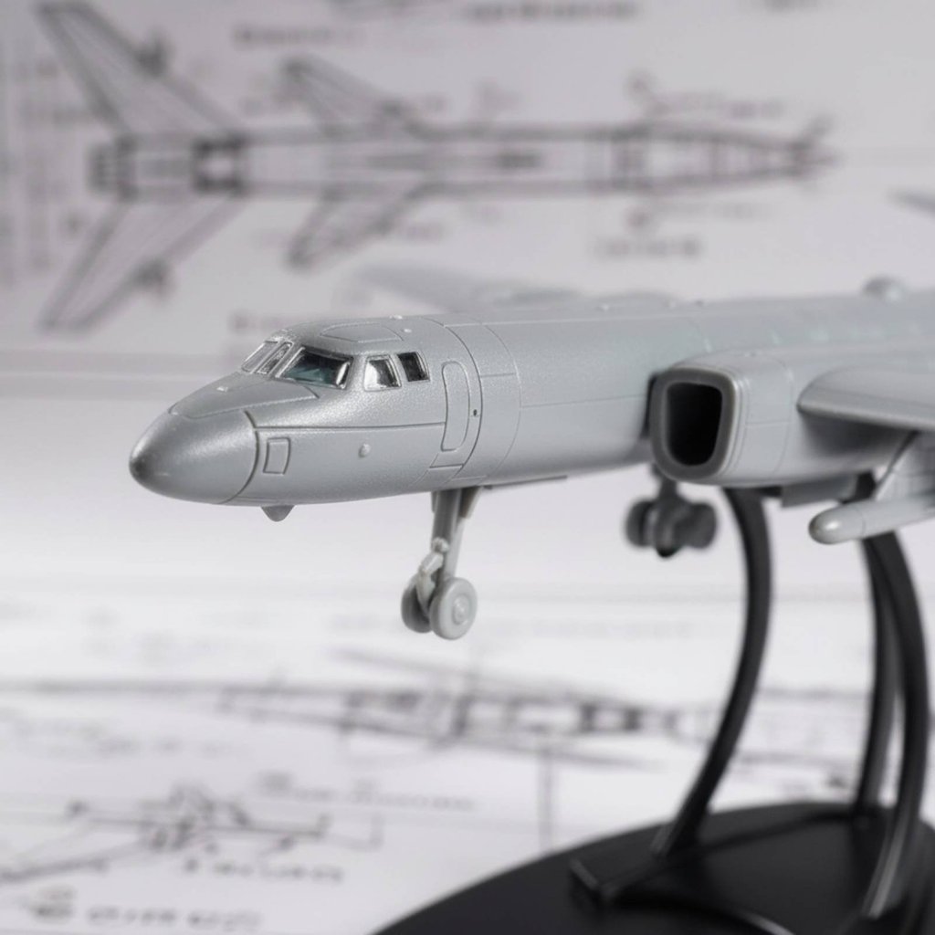 60 ชิ้นรายละเอียดที่สมจริง Tu-22M3 Backfire เครื่องบินรุ่น Movable Wings 1/144 Scale เครื่องบินรุ่นเ