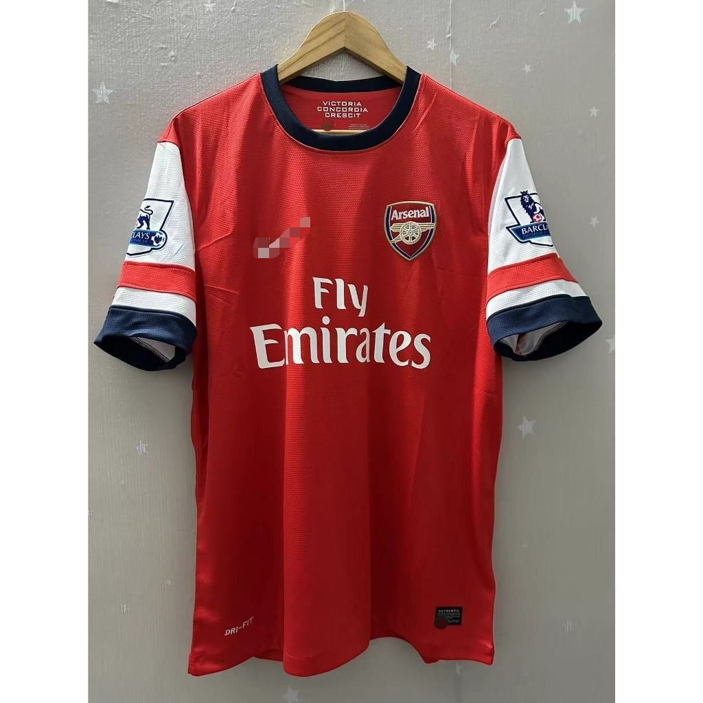 Arsenal FC 2012-14 Retro Jersey - พิมพ์แบบกำหนดเอง (Wild, Giroud, Özil, Podolski, Cazorla)
