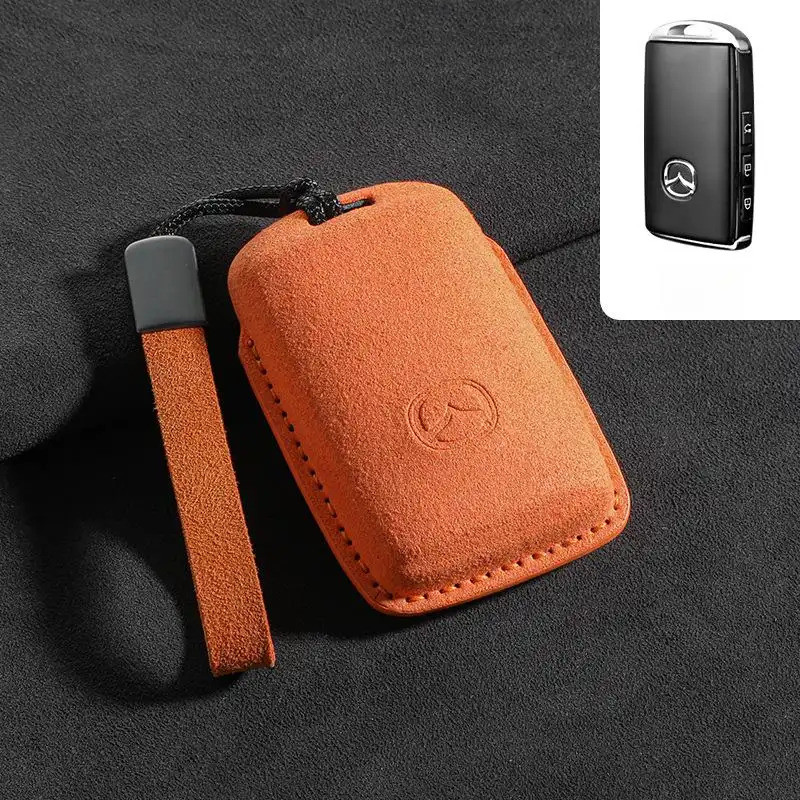 ฝาครอบหนังกุญแจรถพวงกุญแจป้องกันสําหรับ Mazda 3 Alexa CX30 CX-30 CX-5 CX5 CX3 CX-3 CX8 CX-8 CX9 CX-9