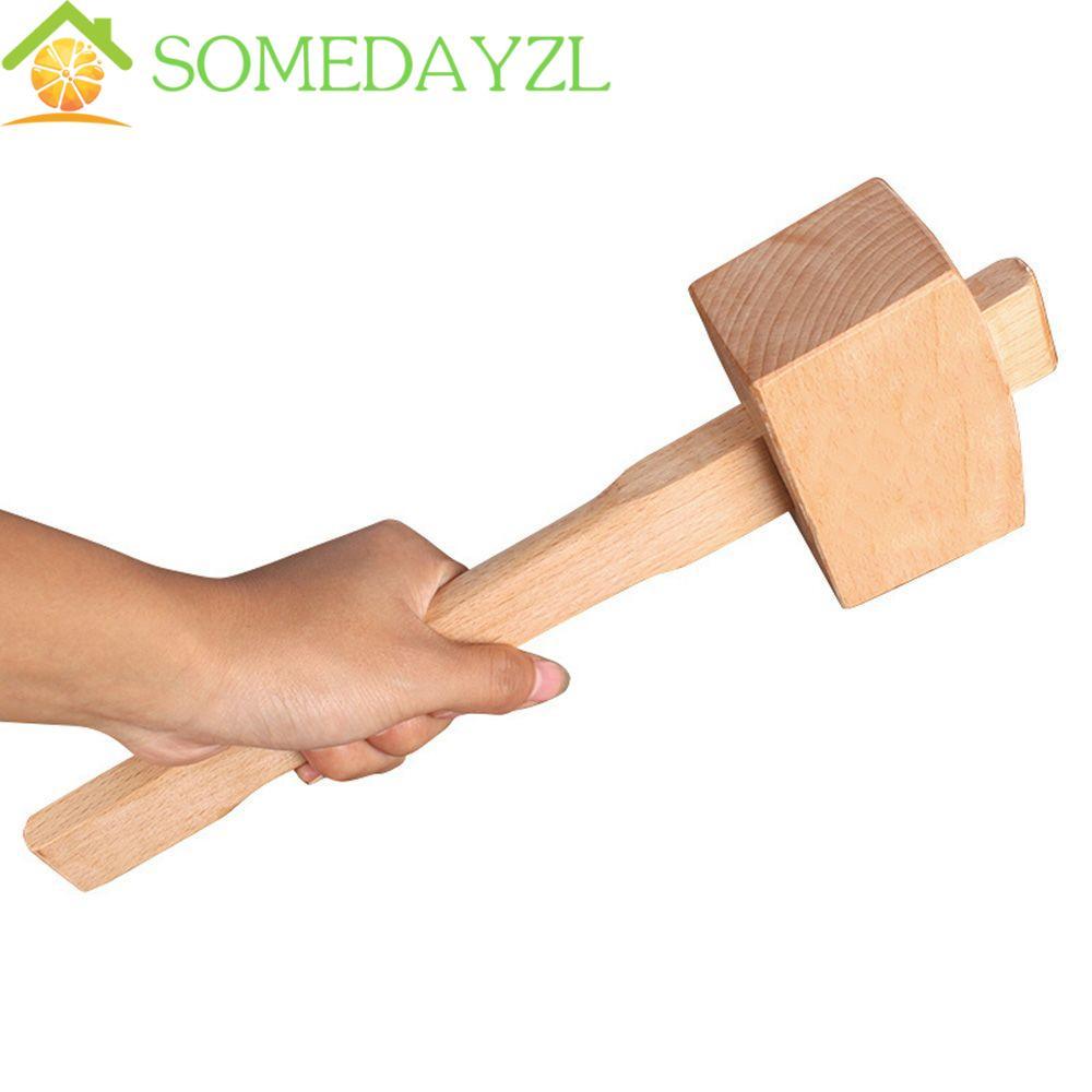 SOMEDAYZL ค้อนไม้ทนทาน DIY Bar ใช้งานง่าย Beech Wood Simple Woodworking Tools