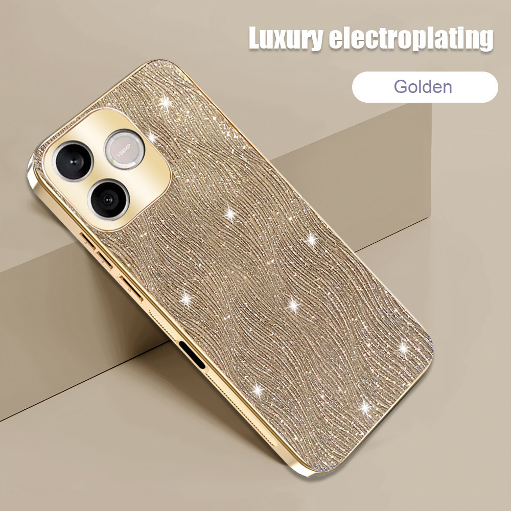 YYN สําหรับ Honor 600 Lite 5G ปลอกElectroplating TPU Water Ripplesกันกระแทกเคสโทรศัพท์ปลอกElectropla