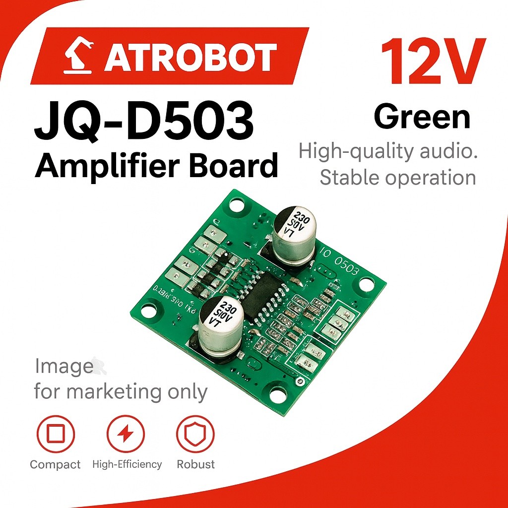 JQ-D503 Digital Power Amplifier 2x40W 12v รองรับ 7-25v IC CS8673E มี LINE IN 33x35 มม สำหรับเครื่องเ