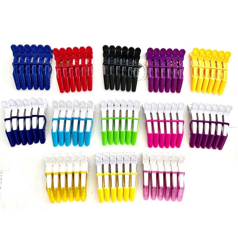 กิ๊บ หนีบผม ปากจระเข้ คละสี 1 แพ็ค 6 ชิ้น สีสวย ใช้ทน