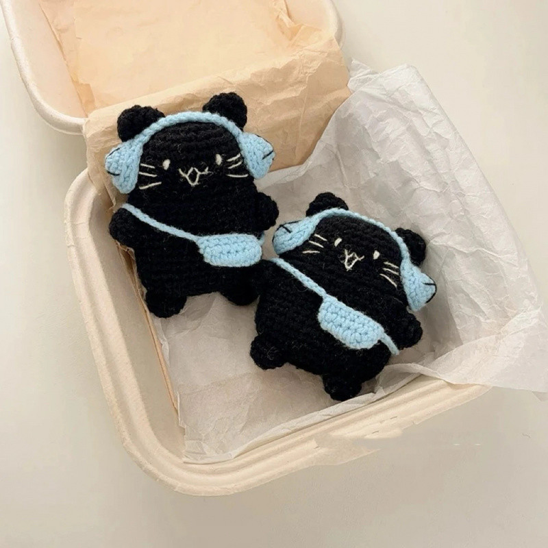 หูฟัง Black Cat 4/3/2/1 เคสหูฟัง AirPodsPro3 ฝาครอบป้องกันป้องกันการตก