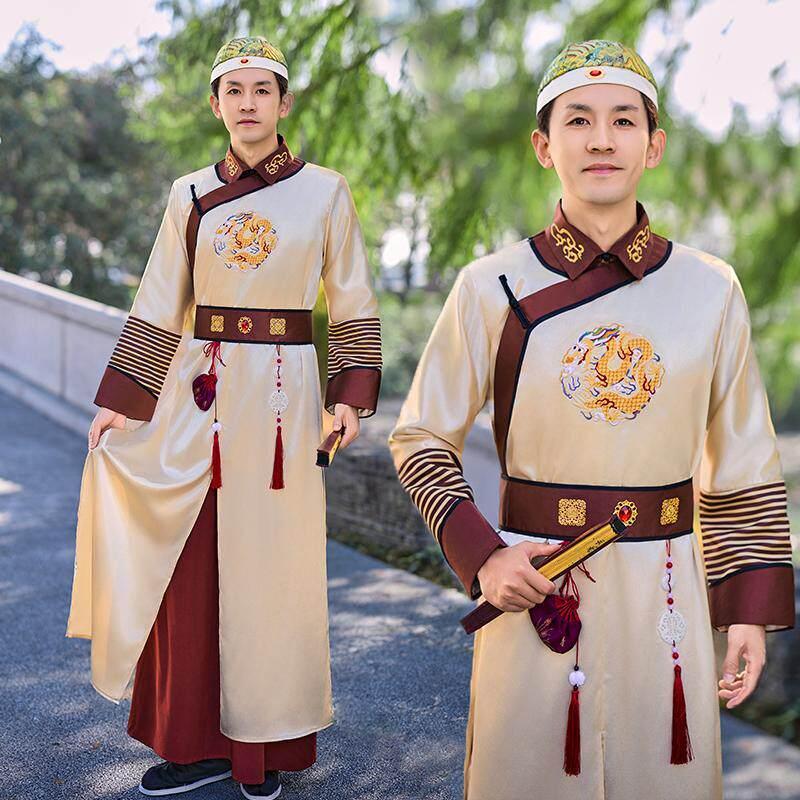 清新款古装阿连衣服装清新款加热卖ง中大理石加绒加绒加男装台服 Qing Dynasty เครื่องแต่งกายโบราณ Argo เครื่องแต่งกาย Qing Dynasty Emp