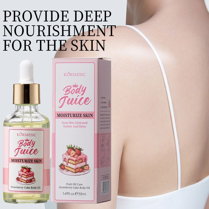 [ขายร้อน] Body oil Strawberry Cake Body Essence oil Hand Cream Moisturizing Full English ขายส่ง 4.8 
