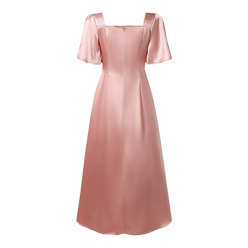 ZANZEA ผู้หญิงเกาหลีชุดราตรีอย่างเป็นทางการสแควร์คอกลีบแขน Bowknot Design A-Swing Dresses — صورة 8
