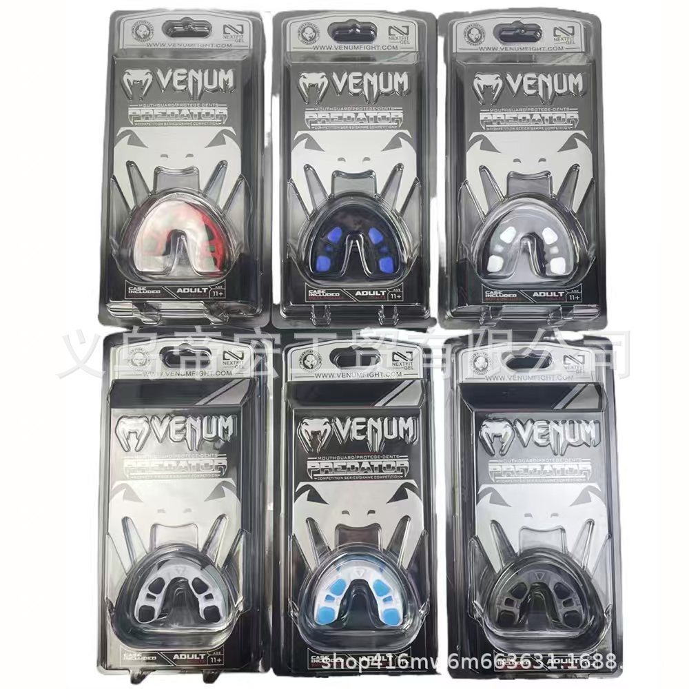 Box Boxing Mouthguard สามชั้นหนามวยไทยระบายอากาศป้องกันการสึกหรอ