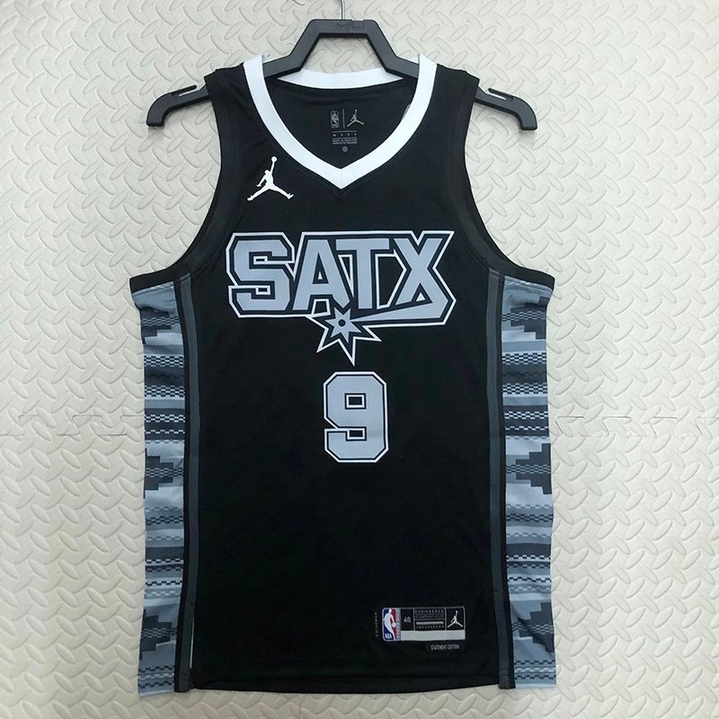 SW Version NBA23 Season Spurs jordan Airman Limited Edition No. 9 Parker Jersey เสื้อบาสเก็ตบอลผู้ชา