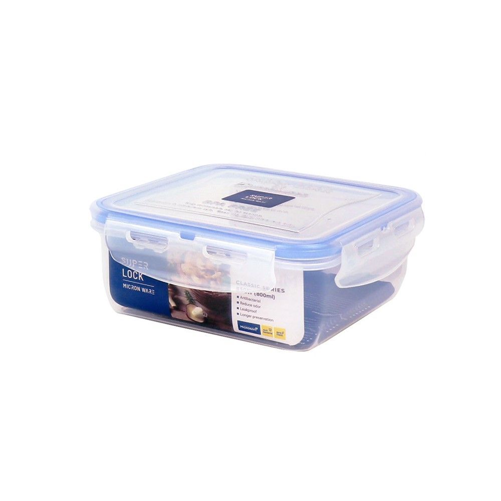 SUPER LOCK กล่องอาหารพลาสติกคลาสสิค800ML SUPER LOCK PLASTIC FOOD BOX CLASIC800ML.