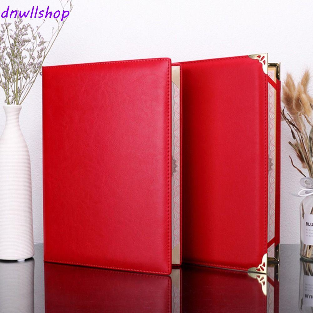 DNWLSHOP A3 A4 Art Paper ปกแข็ง, Poetry Reading High-end File Paper Page Folder, Simple Signing Tran