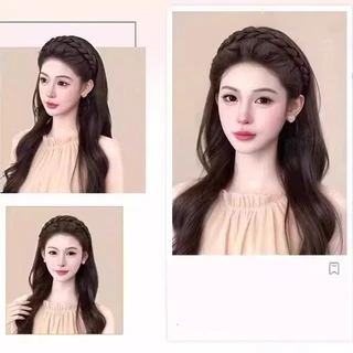 (จัดส่งในพื้นที่ 24 ชั่วโมง)วิกผมที่คาดผมถักธรรมชาติพร้อมอุปกรณ์เสริมชิ้นเดียวสังเคราะห์ฟันสําหรับผู้หญิง