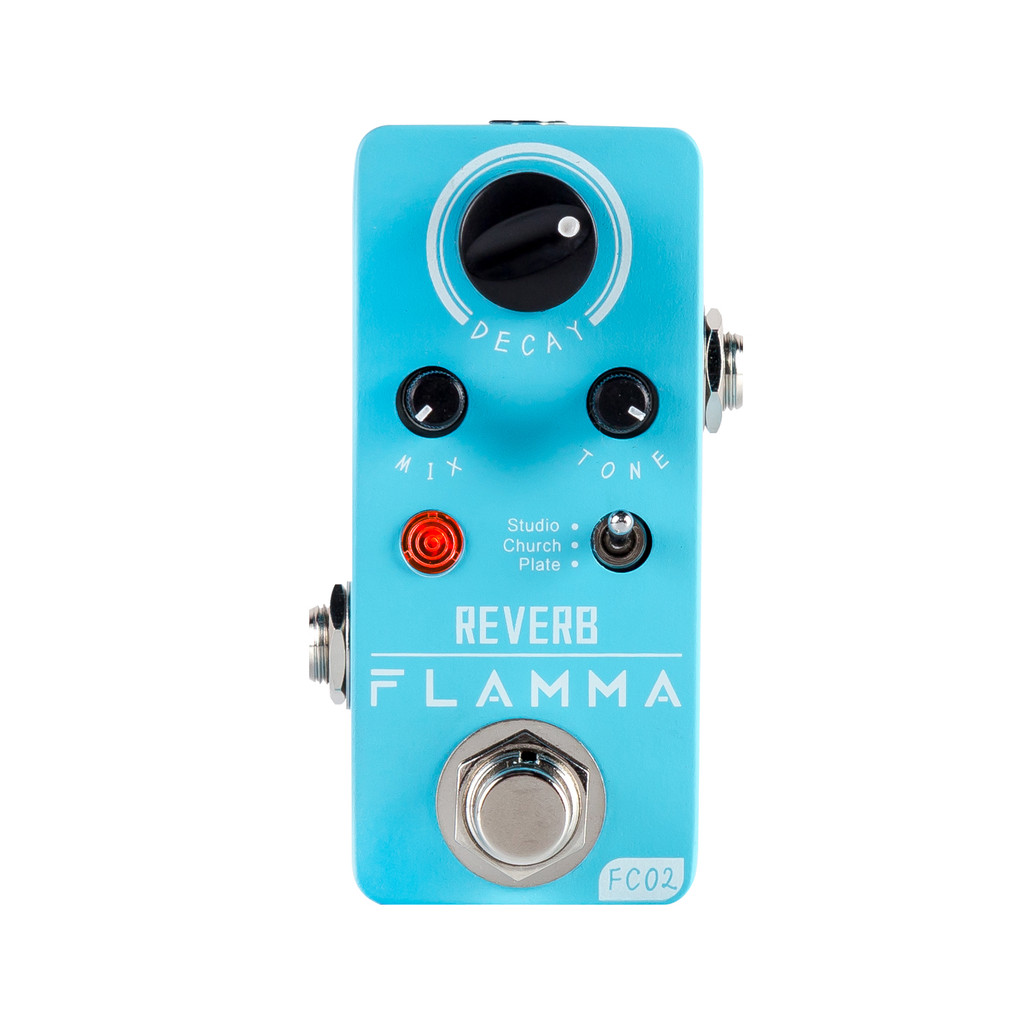 FLAMMA FC02 Reverb แป้นเหยียบกีตาร์ไฟฟ้าพร้อม Studio Church Plate Effects True Bypass