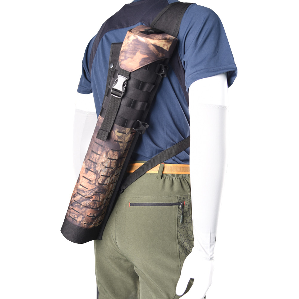 มัลติฟังก์ชั่นยุทธวิธี Quiver กระบอกสวมใส่ไหล่เดียวCamouflage Quiverอเนกประสงค์ Quiver