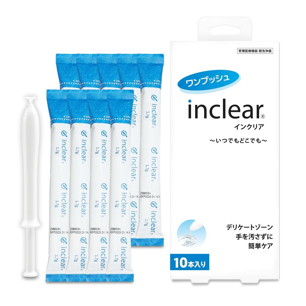 ของแท้ Hanamisui InClear เครื่องชลประทานช่องคลอด 10 ชิ้น การรับรองอุปกรณ์การแพทย์ การดูแลที่
