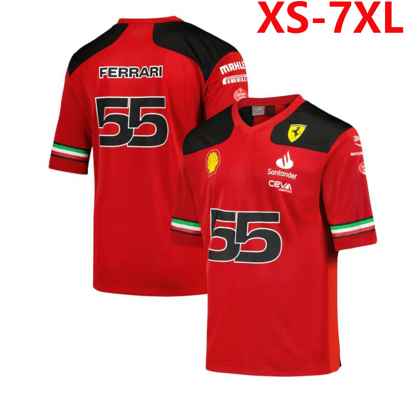 2026 ใหม่ F1 เสื้อยืดแขนสั้น Unisex + F1 Ferrari Racing Team Jersey
