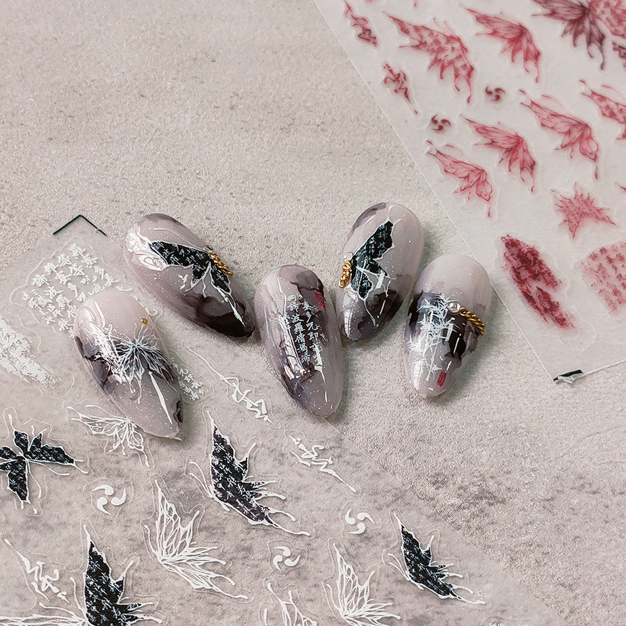 Iron New Craft Butterfly Thin Transparent Nails Sticker Atmosphere Nail Sticker Jewelry TS-3571 Empt