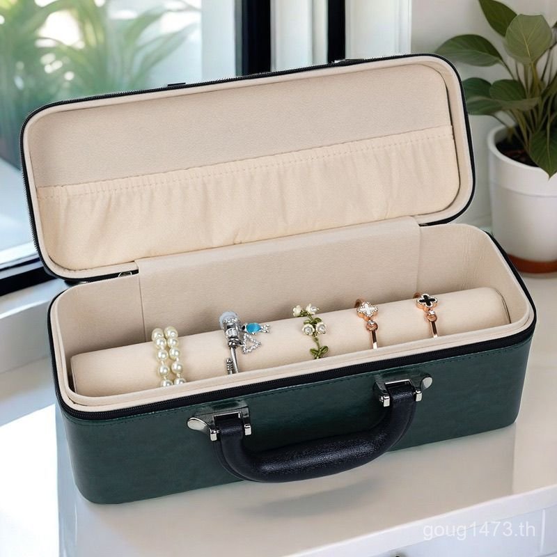 ของขวัญจี้สร้อยข้อมือ High-End กล่องเครื่องประดับ Retro กล่องสร้อยคอแบบพกพาจี้หนังจอแสดงผล String St