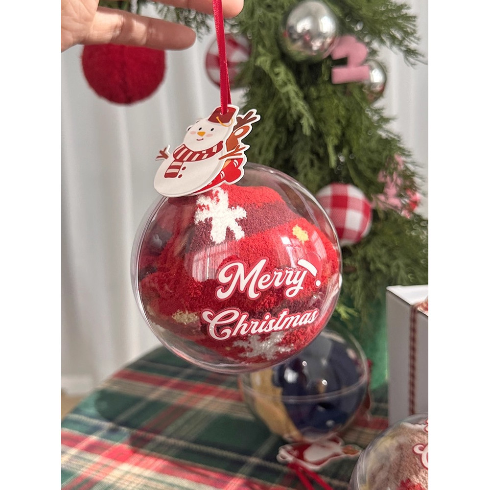 Christmas Surprise Ball~Treasure Gift Coral Fleece Home Socks Sleeping Couple ins Winter Warm Socks 