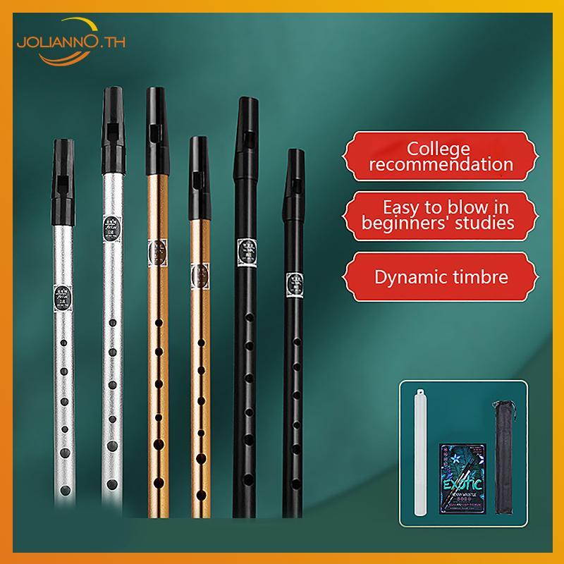 Joliann0 6 หลุม Irish Tin Whistle C/D Key ขลุ่ยโลหะสําหรับผู้เริ่มต้นเครื่องมือลม th