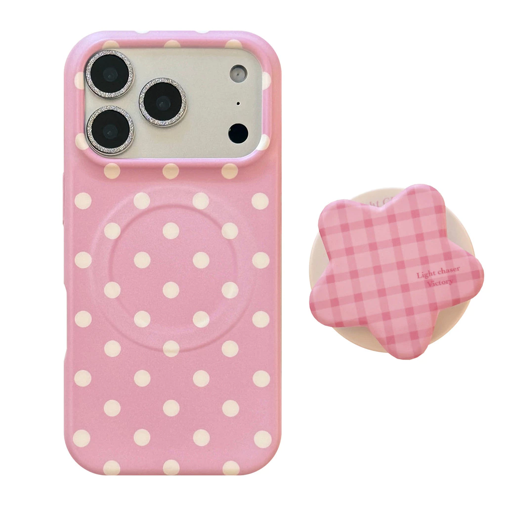 [Sheren] เคสโทรศัพท์สีชมพูลายจุดเหมาะสําหรับ i17 16 15 14 13 12 11 pro max เคสไอโฟน thumbnail 6