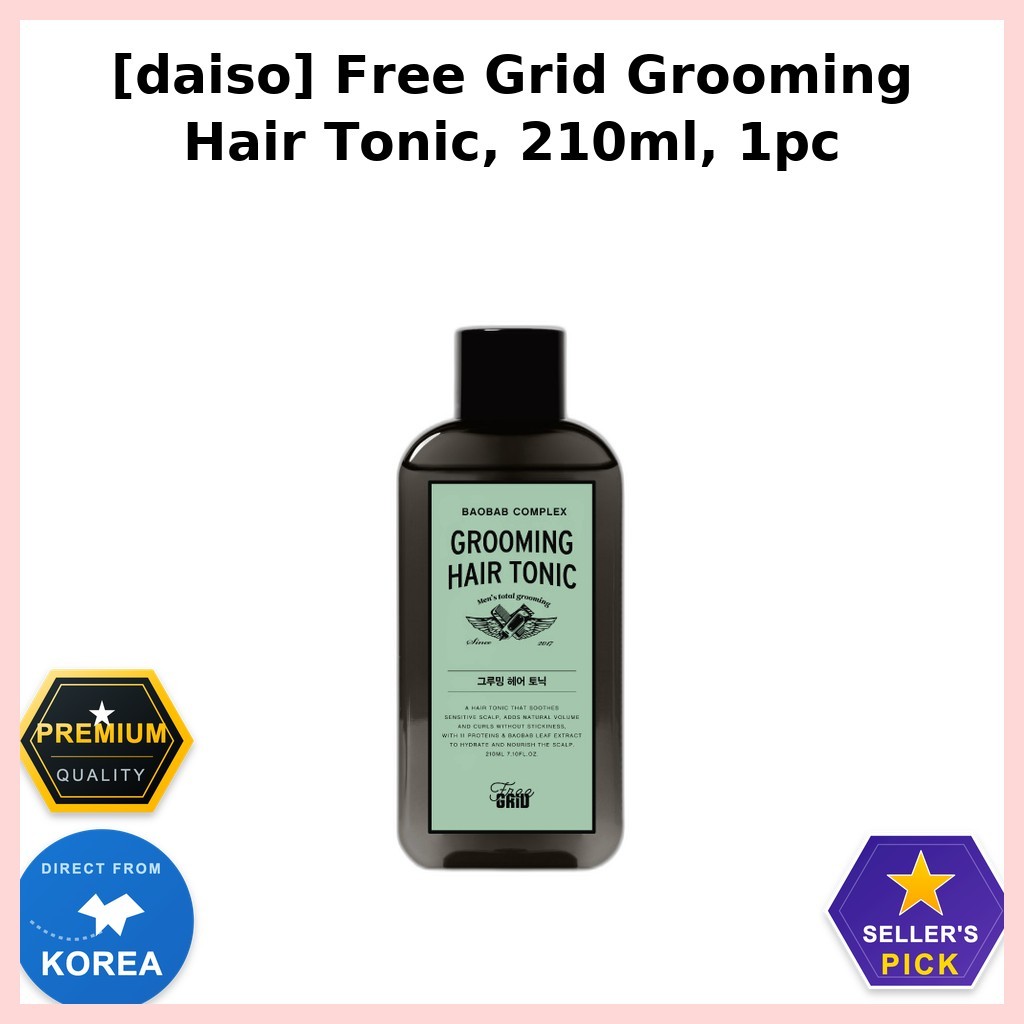[daiso] Free Grid Grooming Hair Tonic, 210ml, 1pc / Korean Hair Tonic / Natural Volume / ของแท้ 100%