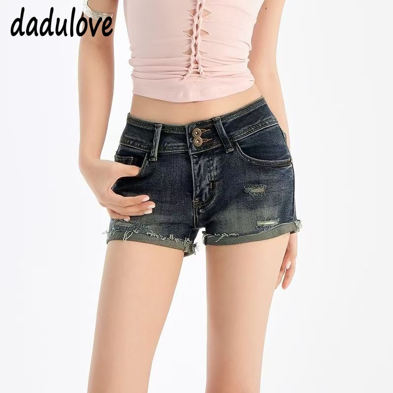 dadulove Fast shipping! American High Street Retro Raw Edge Denim Super Short Shorts Women's Summer 