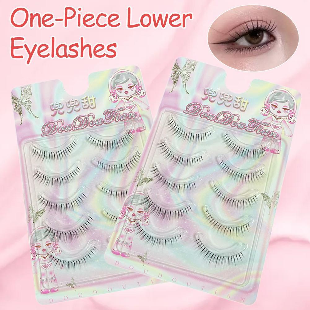Fluffy Lashes ยาวยาวส่วนล่างที่โดดเด่นกําหนดรากขอบการออกแบบชิ้นเดียวด้วย K6p0
