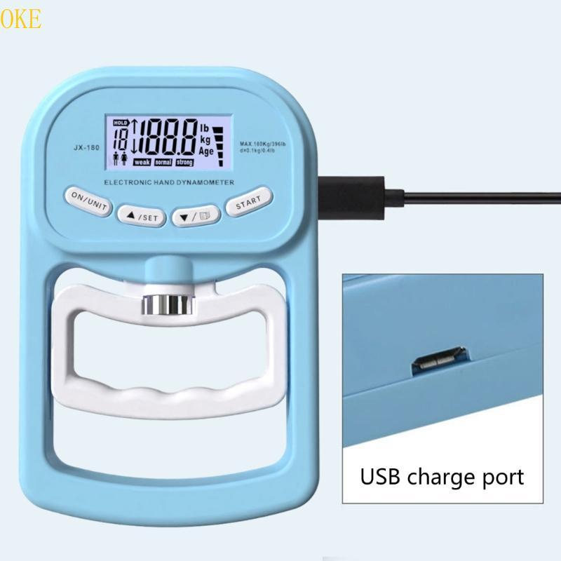 OKE Electronic Grip Strength Trainer Digital Hand Dynamometer Grip Strength Meter
