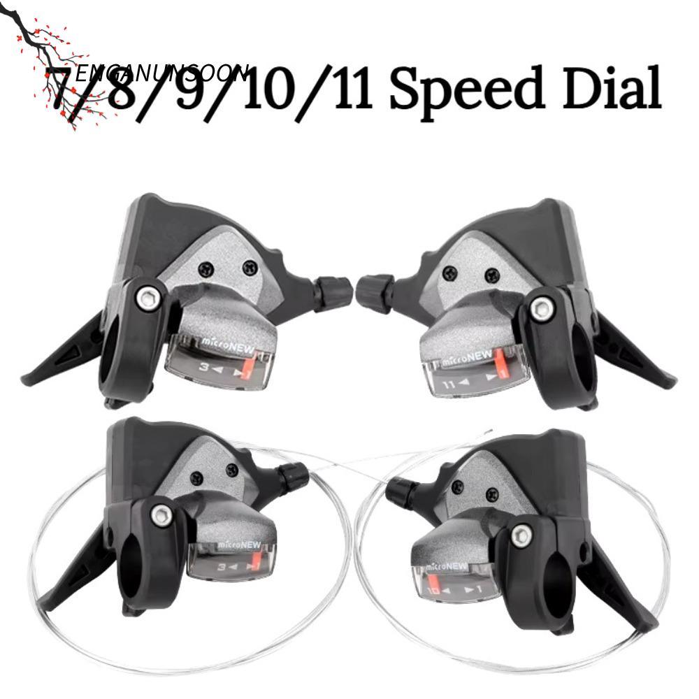 ENGANUNSOON จักรยาน Levers Shifter, ซ้ายขวา Thumb Universal Mountain Bike Shifter, 7/8/9/10/11Speed 