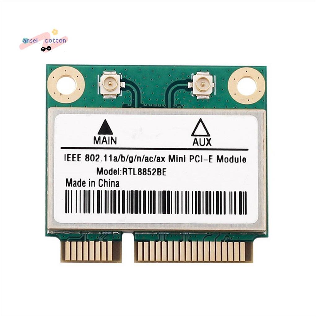 RTL8852BE การ์ดเครือข่าย WiFi 6 1800Mbps BT 5.2 Dual Band ไร้สาย MiniPCIe 802.11ac/Ax 2.4G/5 Ghz -MI