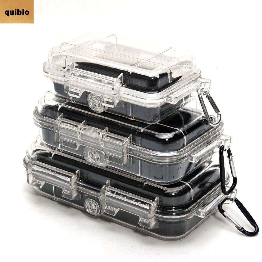 QUIBLO Camping Box, Transparent Equipment Dry Box Sealed Storage Box, กันกระแทก Professional ABS กัน