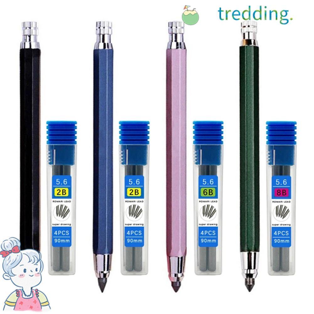 TREDDING491 ดินสอกด 2B/4B/6B/8B ดินสอเติมอุปกรณ์สํานักงานโรงเรียนเครื่องเขียนการออกแบบการ์ตูนเขียนภา