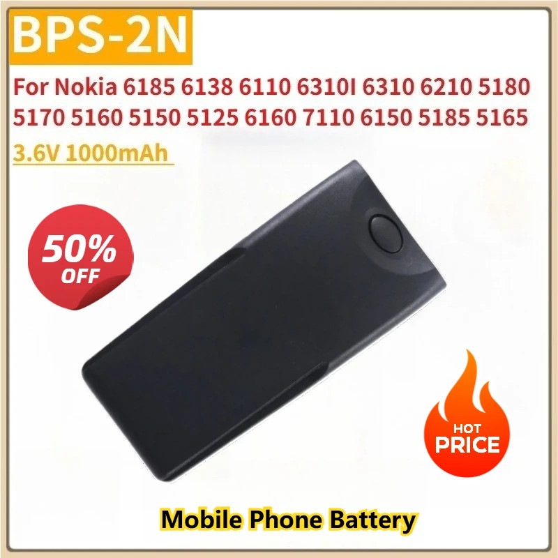 ใหม่โทรศัพท์ Batter 3.6V 1000mAh BPS-2N สําหรับ Nokia 6185 6138 6110 6310I 6310 6210 5180 5170 5160 