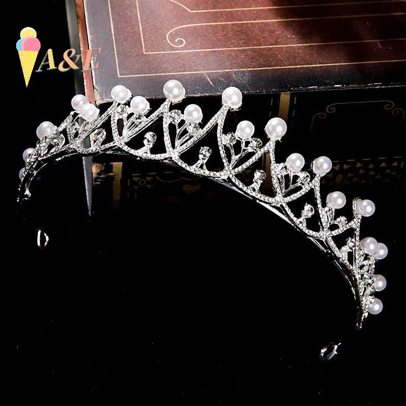[QIMO] 2023 ใหม่ผู้หญิงสาวสีเงินมงกุฎ Headwear เกาหลีคริสตัล Tiara แฟชั่นวันเกิดชุด Rhinestone Crown อุปกรณ์เสริมผม