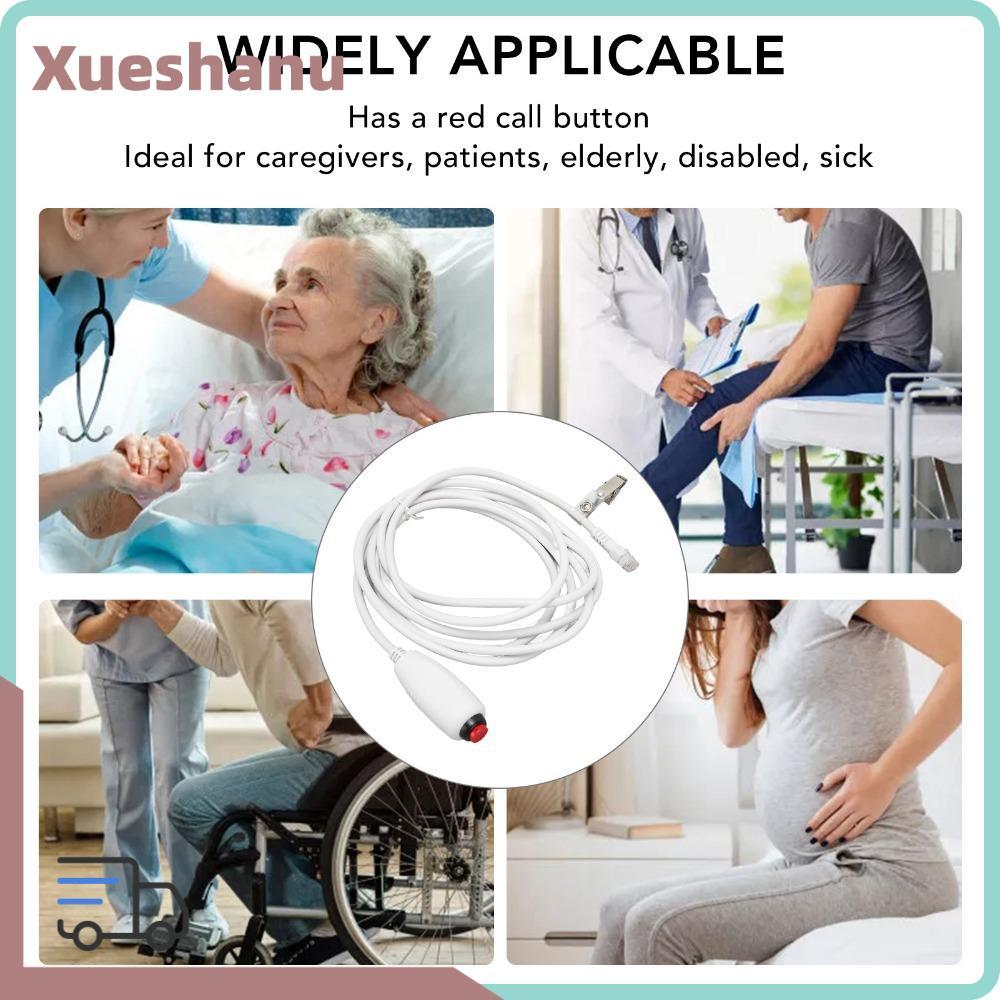 XUESEE เปลี่ยนสายพยาบาล, 6P4C ปลั๊กคริสตัลหัวพยาบาลสาย, Universal 9.8ft Call Switch Cable สถานีพยาบา
