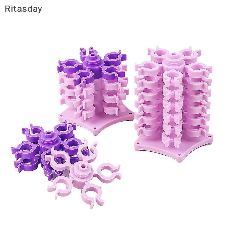 Ritasday เย็บ Bobbins Tower คลิปสําหรับ 30 ด้าย Spool ผู้ถือพลาสติก Clamps Organizer จักรเย็บผ้า DIY เย็บปักถักร้อยเครื่องมือใหม่