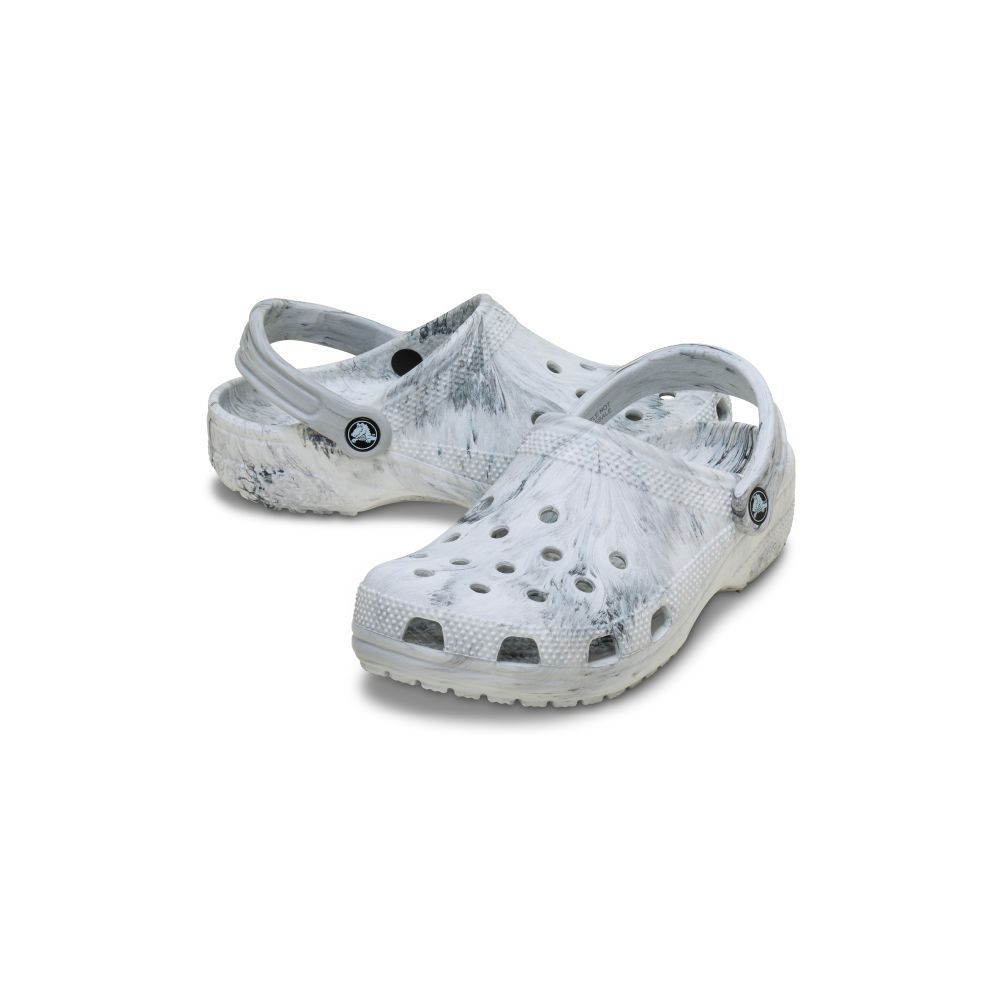 CROCS รองเท้าลำลองผู้ใหญ่ CLASSIC WATERCOLOR MARBLED CLOG รุ่น 211583-1WZ – GREY SWIRL ราคา ถูกที่สุด ดีลบีเคเค แกลเลอรีภาพที่ 6