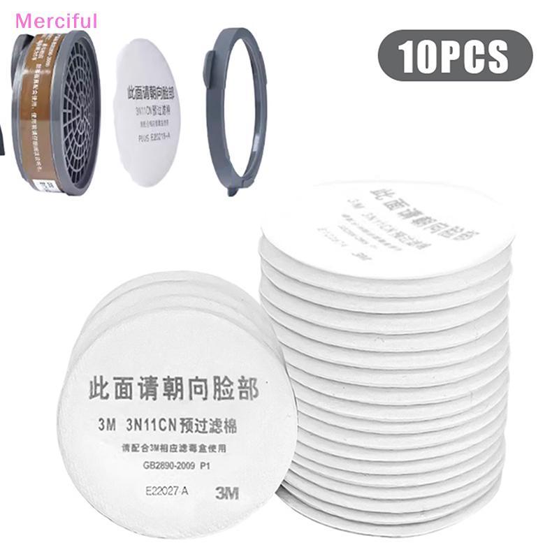 [Mer] 10 ชิ้น 3N11 กรองผ้าฝ้ายสําหรับ 3001-3301/3303/385 หน้ากากป้องกันแก๊สพิษตลับหมึก 3200/308/211 
