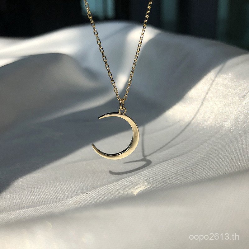 ผู้หญิงชุบ Pure Simple Cool Light Silver Design 14k จี้จี้หรูหรา Niche ins Clavicle Chain ทอง s925 ส