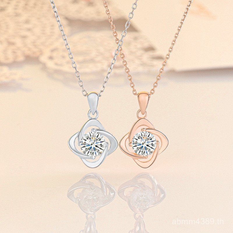 Clavicle แฟชั่นฝัง s925 เครื่องประดับ Ki หญิงเกาหลีจี้รู้สึกออกแบบหรูหราอารมณ์บริสุทธิ์สร้อยคอรุ่น L